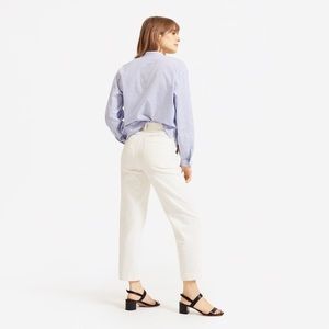Everlane The Corduroy Straight-Leg Crop in bone